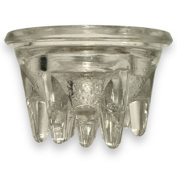 Glass Icicle Candle Holder On Metal Stand - Picture 3 of 4